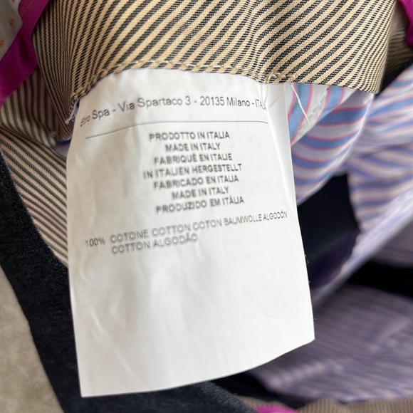 ETRO Spackled Flannel Gridded Pressed Seam Trousers - Picture 9 of 9